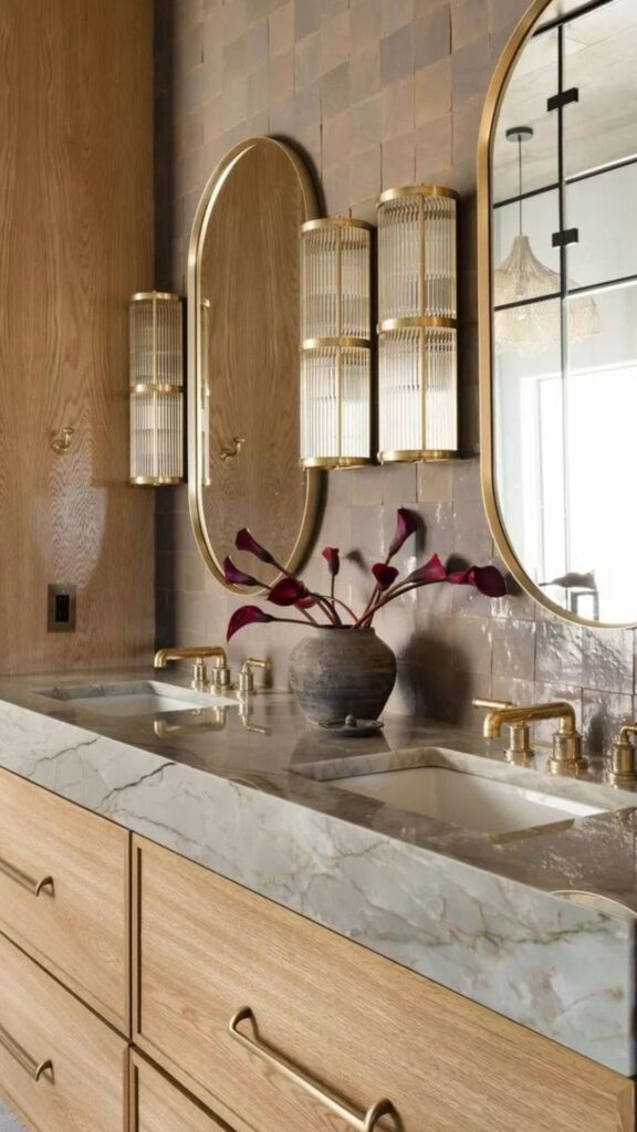 Use a Statement Mirror or Custom Mirror Wall