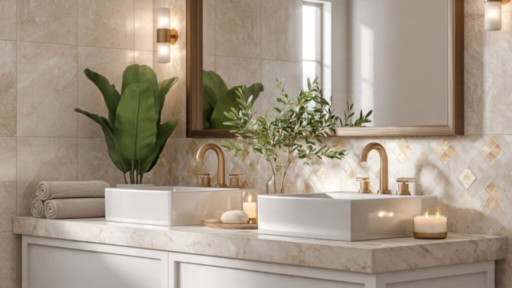 bathroom double vanity