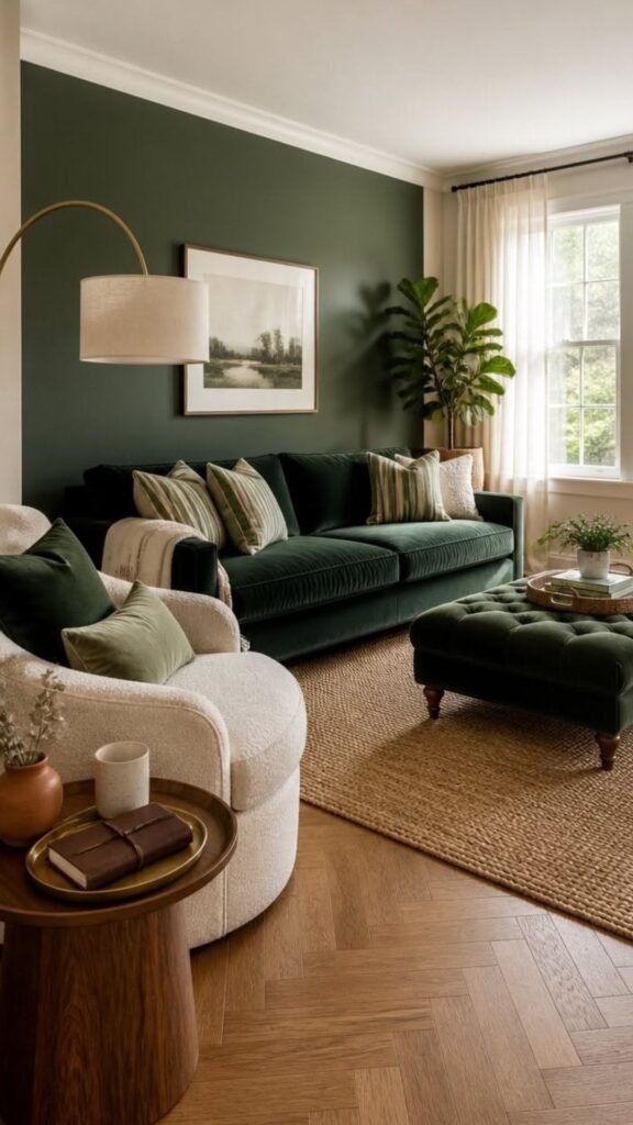 Balance Dark Green with Light, Airy Accents