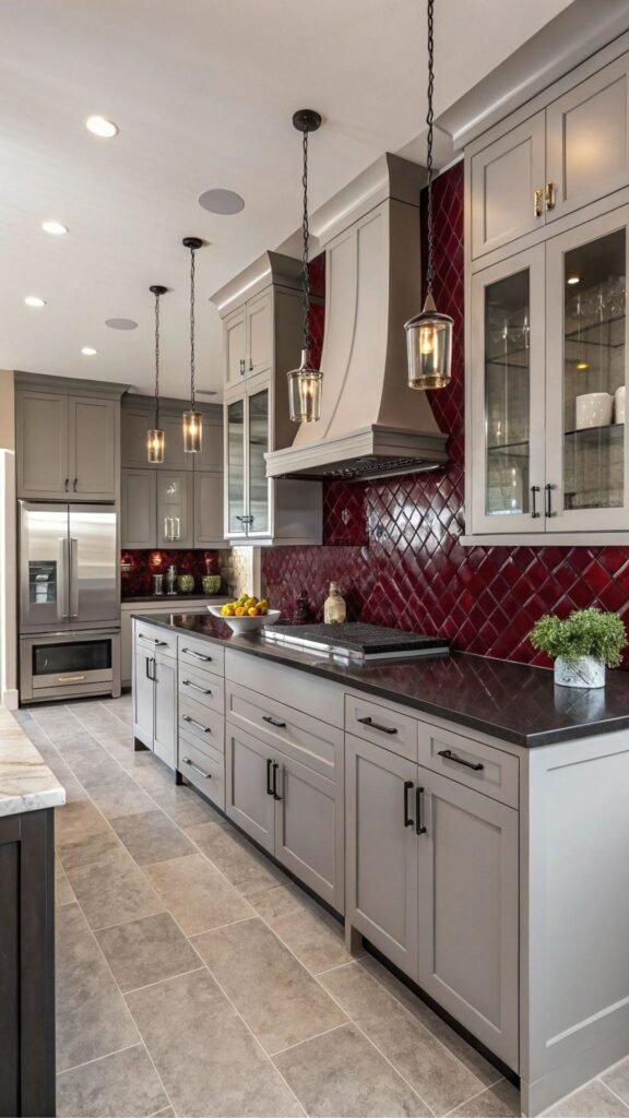 Bold Red or Rust Accent Wall