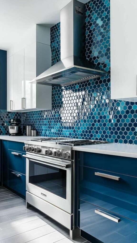 Cobalt Blue Statement Wall