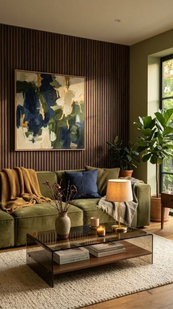 Combine Green with Navy Blue