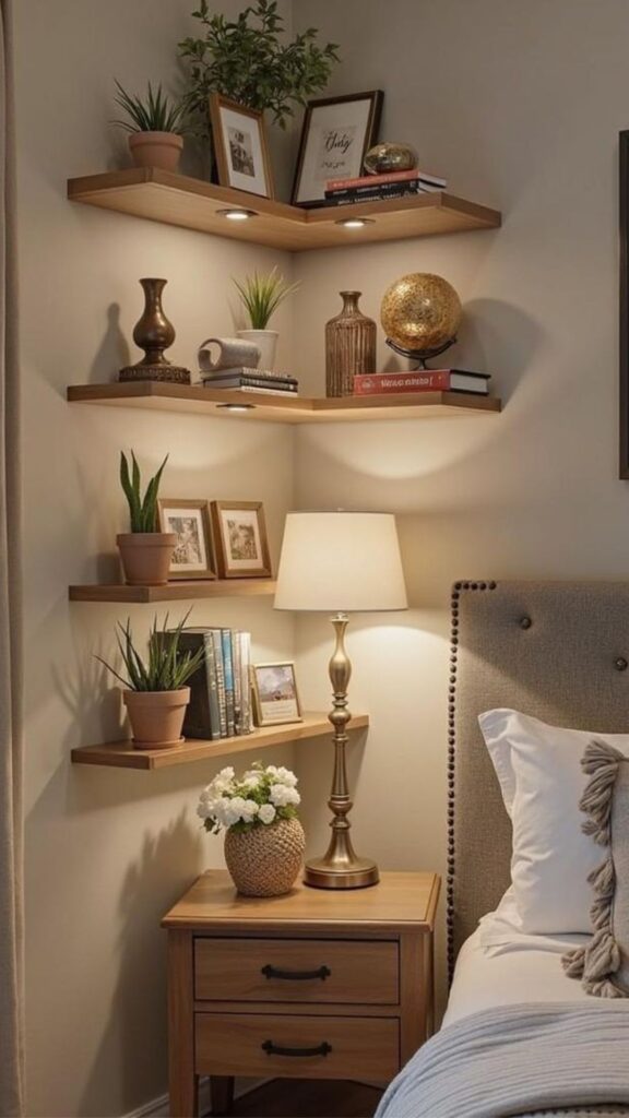 Floating Nightstand Shelves