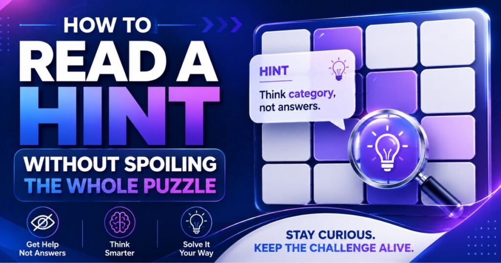 How to Read a Hint Without Spoiling the Whole Puzzle