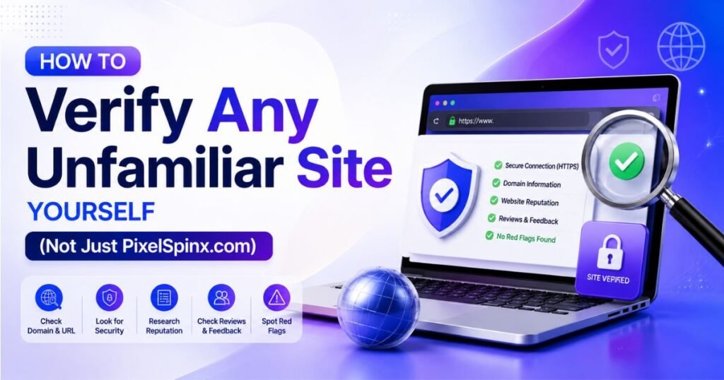 How to Verify Any Unfamiliar Site Yourself (Not Just PixelSpinx.com)