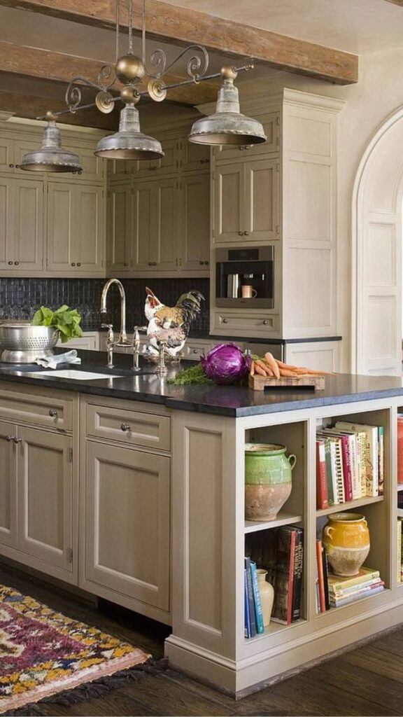 Islands with Open Shelving