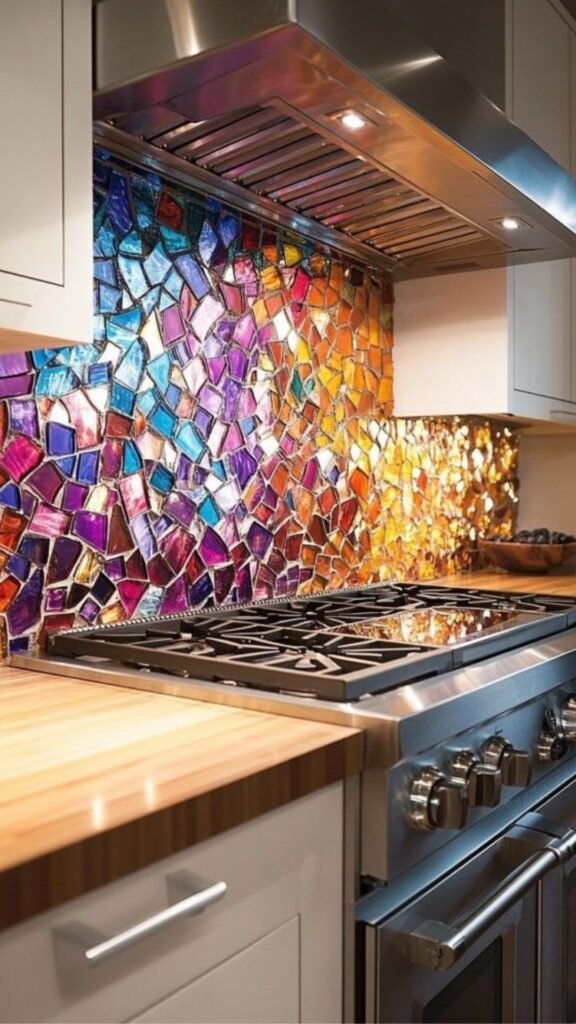 Metallic-Infused Colorful Tile