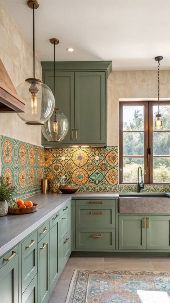 Moroccan-Inspired Patterned Tile
