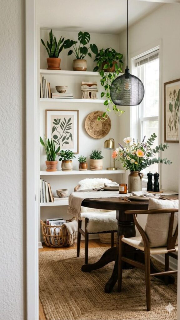 Open Shelving Instead of Bulky Cabinets
