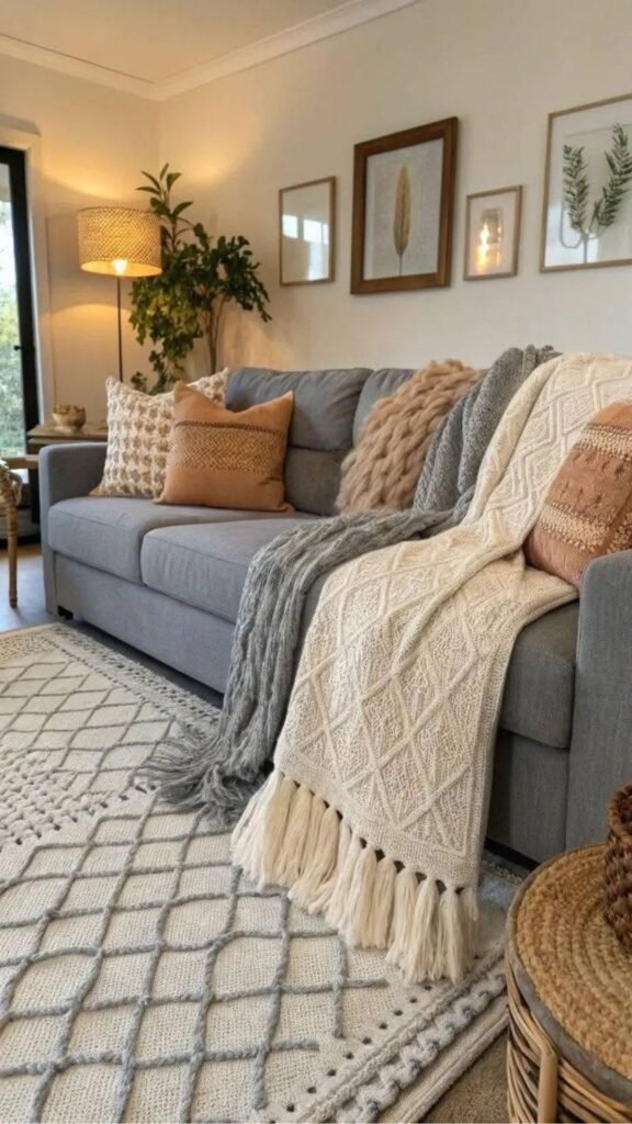 Pair Grey with Warm Wood Tones