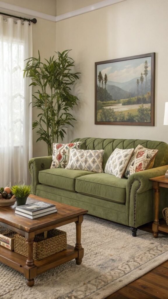 Style a Small Living Room with Light Green Tones
