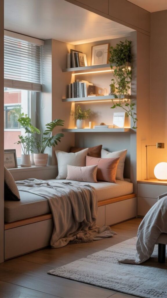 Under-Window Shelving Nooks