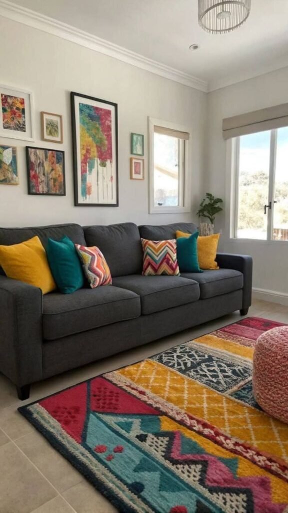 Use Bold Throw Pillows